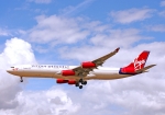 Flugzeugtyp: A340-300, Fluggesellschaft: Virgin Atlantic Airways (VS/VIR), Kennzeichen: G-VFAR, Flughafen: London Heathrow Airport, Datum: 05.Juli 2009, Bild: Steffen Remmel