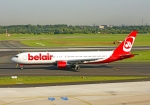 Flugzeugtyp: B767-300, Fluggesellschaft: Belair Airlines (4T/BHP), Kennzeichen: HB-ISE, Flughafen: Düsseldorf, Datum: 06.August 2009, Bild: Steffen Remmel